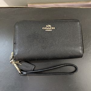 Coach Double Zip Wristlet Wallet